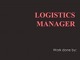 Logistics manager