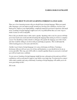 importance of learning a foreign language essay