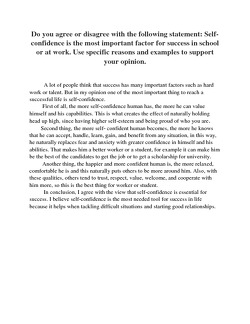 confidence essay