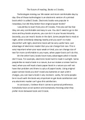 The future of reading Books vs E-books 1