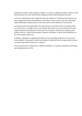 What factors might shape our identity 1