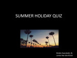 Summer holiday quiz 1