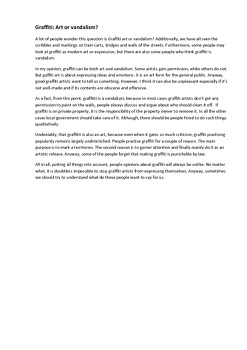 graffiti is it art or vandalism essay