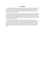 My eating habits, essay 1