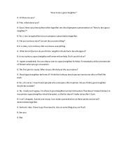 How to be a good neighbour- dialog 1