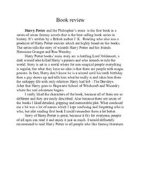harry potter book review essay 250 words