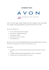 Project about AVON company 3