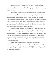 Essay of cycling 1