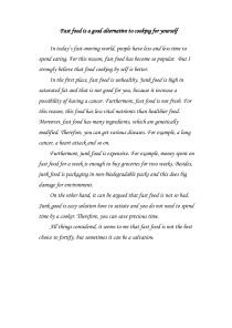 fast food essay