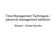 Laiko planavimas, anglų kalba Time Management