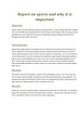 Survey Report about Sport