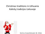 Kalėdų tradicijos Lietuvoje Christmas traditions in Lithuania 1
