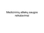 Medicininių atliekų saugos reikalavimai 1