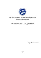 Ozono sluoksnis - kas jį mažina? 1