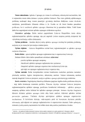 Aplinkos apsaugos reglamentvimas ir organizavimas Lietuvoje 2