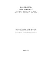 Inovacijos finansų rinkoje 1