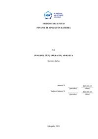 Piniginių lėšų operacijų apskaita 1