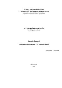 Trumpalaikio turto valdymas įstaigoje 1
