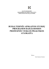 Buhalterinės apskaitos baigiamosios profesinės veiklos praktikos ataskaita 1