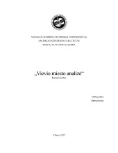 Vievio miesto architektūros analizė 1