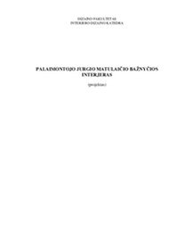 Vilniaus Palaimintojo Jurgio Matulaičio bažnyčios interjero projektas 1