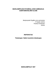 Hablo kosminis teleskopas 1