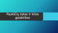Paukščių tako susidarymas 1