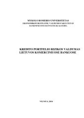Kredito portfelio rizikos valdymas Lietuvos komerciniuose bankuose 2