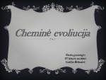 Cheminė evoliucija 1