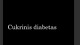 Cukrinis Diabetas biologijos projektas 