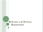 Augalų ir gyvūnų bioįvairovė skaidrės 1