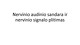 Nervinio audinio sandara ir nervinio signalo plitimas