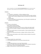 2003 m. Biologijos VBE atsakymai 1