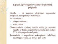 Lipidai, jų biologinis vaidmuo ir cheminė prigimtis 1