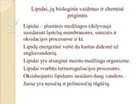 Lipidai, jų biologinis vaidmuo ir cheminė prigimtis 2