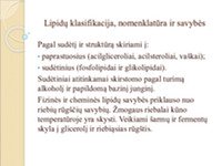 Lipidai, jų biologinis vaidmuo ir cheminė prigimtis 3