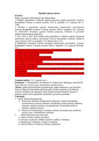 Pasaulio pažinimas, organizmų ir jų funkcijų įvairovė ilgalaikis planas 9 klasei 1