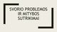 Svorio problemos ir mitybos sutrikimai
