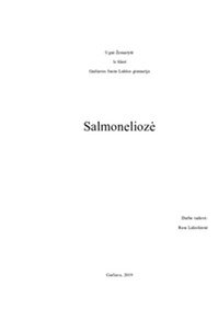 Maisto toksinė infekcija: Salmoneliozė 1