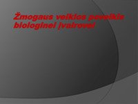Žmogaus veiklos poveikis biologinei įvairovei 1