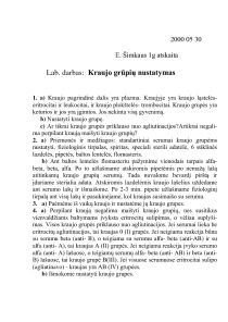 Kraujo grupių nustatymas 1