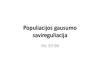 Populiacijos gausumo savireguliacija skaidrės 1