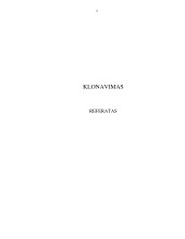 Klonavimas referatas 1