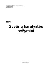 Gyvūnų karalystės požymiai 1