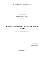 Reakcijos greitis 1