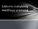 Lietuvos statybinių medžiagų pramonė skaidrės 1