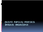 Maisto papildų poveikis žmogaus organizmui 1