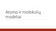 Atomo ir molekulių modeliai
