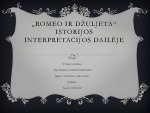 „Romeo ir Džuljeta“ istorijos interpretacijos dailėje 1