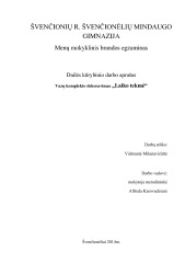 Dailės egzamino aprašas Vazų komplekto dekoravimas „Laiko tekmė“ 1